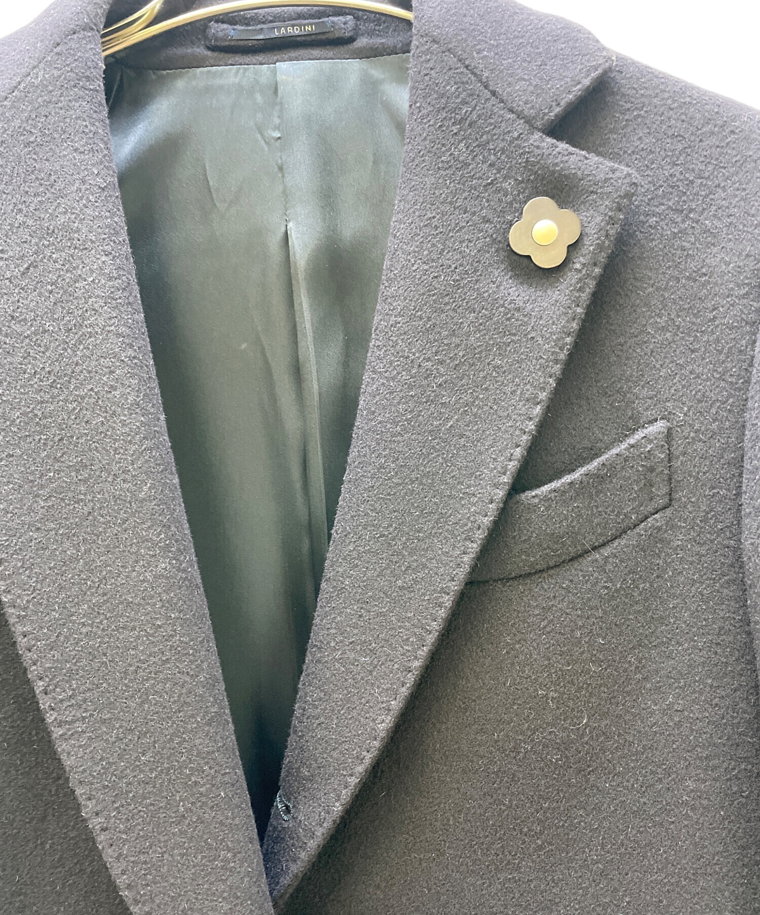 中古・古着通販】LARDINI (ラルディーニ) チェスターコート ブラック