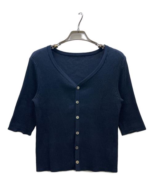 GALERIE VIE - 未使用 23AW GALERIE VIE ギャルリーヴィー ボイルドニットカーディガン サイズF ネイビー ダークグリーン レディース 古着 中古 USED 1100001140572710_01_4934w.jpeg
