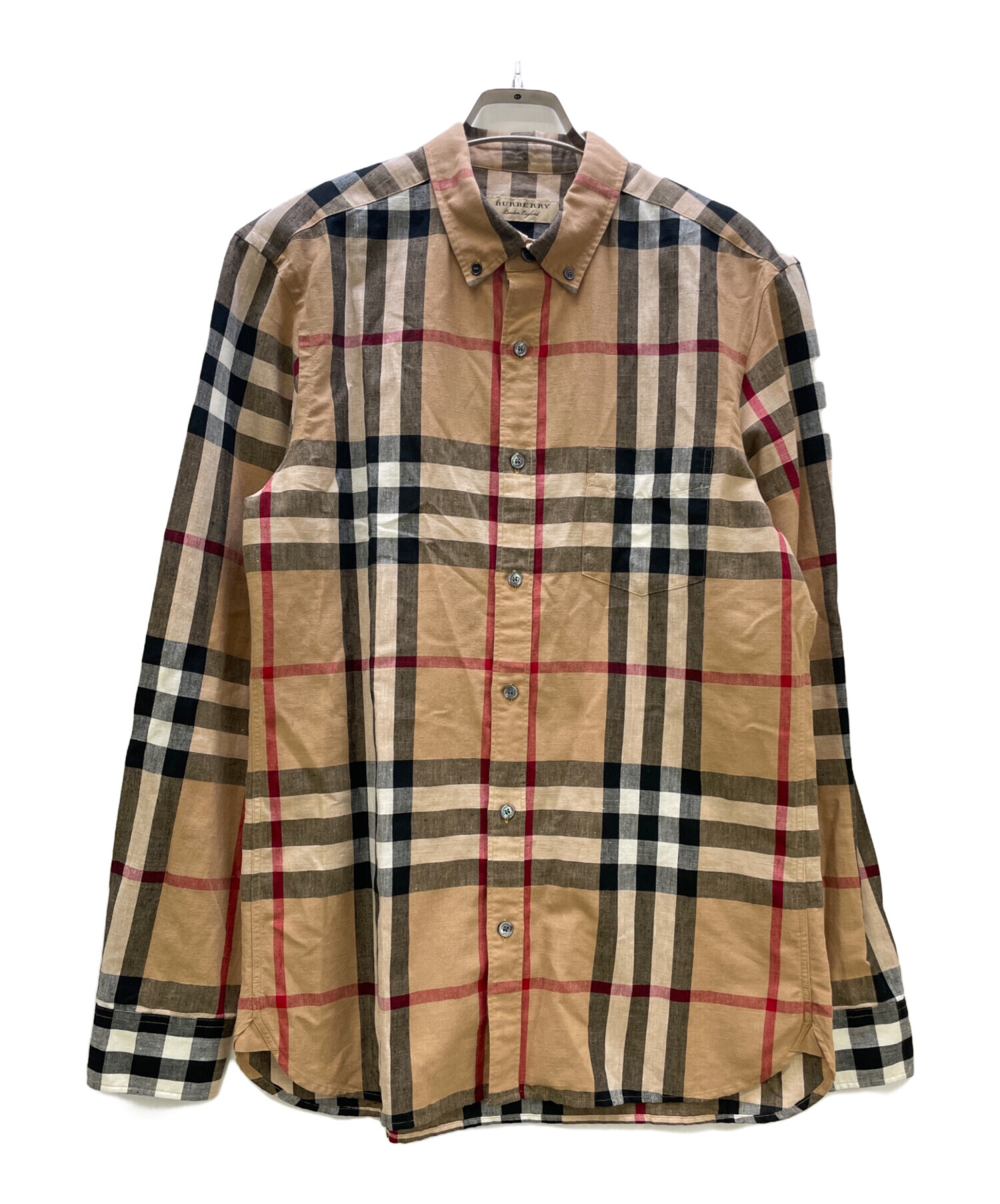 バーバリー シャツ  【Cランク】【中古】 中古・古着通販】BURBERRY (バーバリー) 長袖シャツ ブラウン サイズ:M