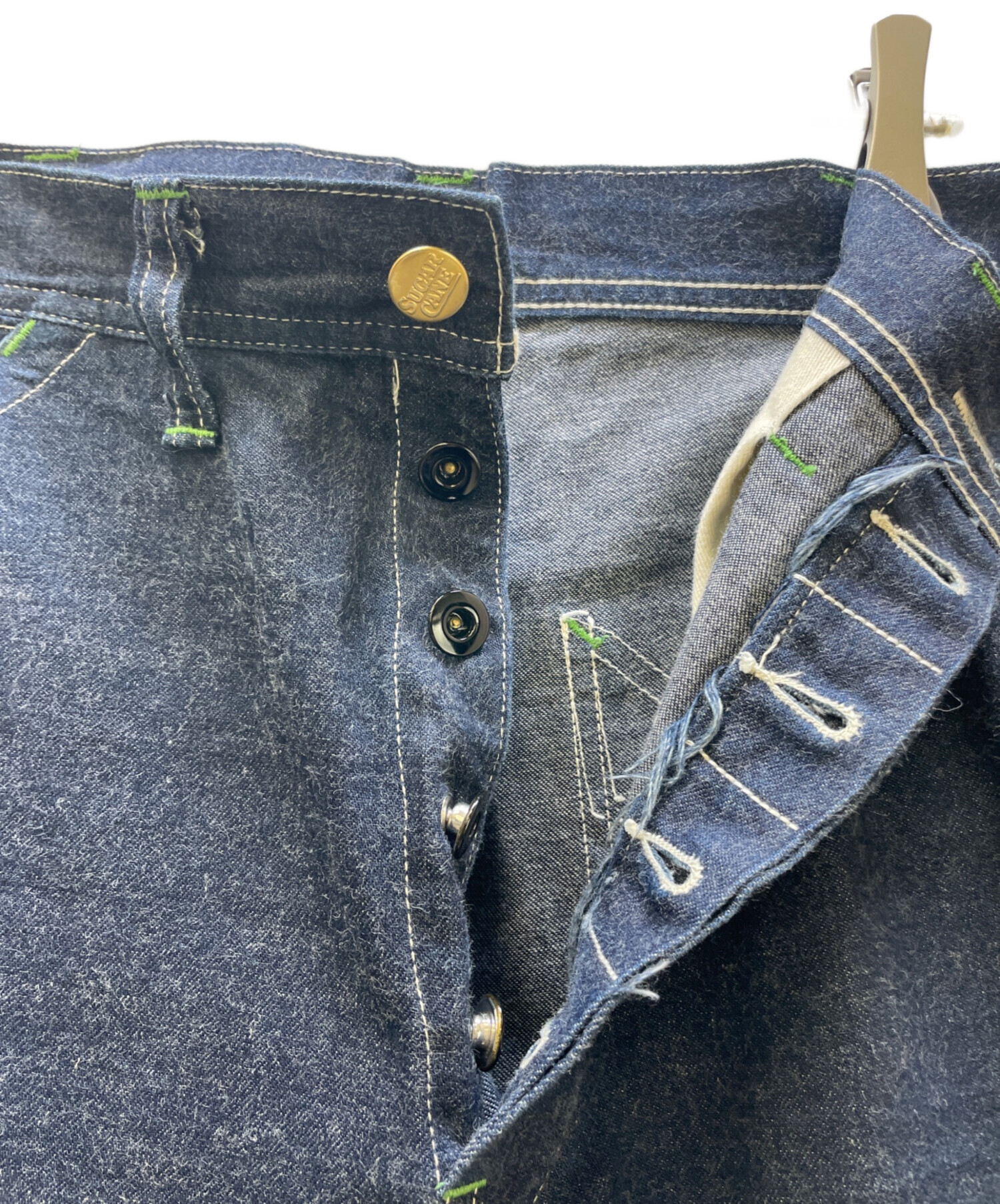 sugarcane W32 L34 デニムパンツ インディゴブルー リジット 真紺 濃紺 