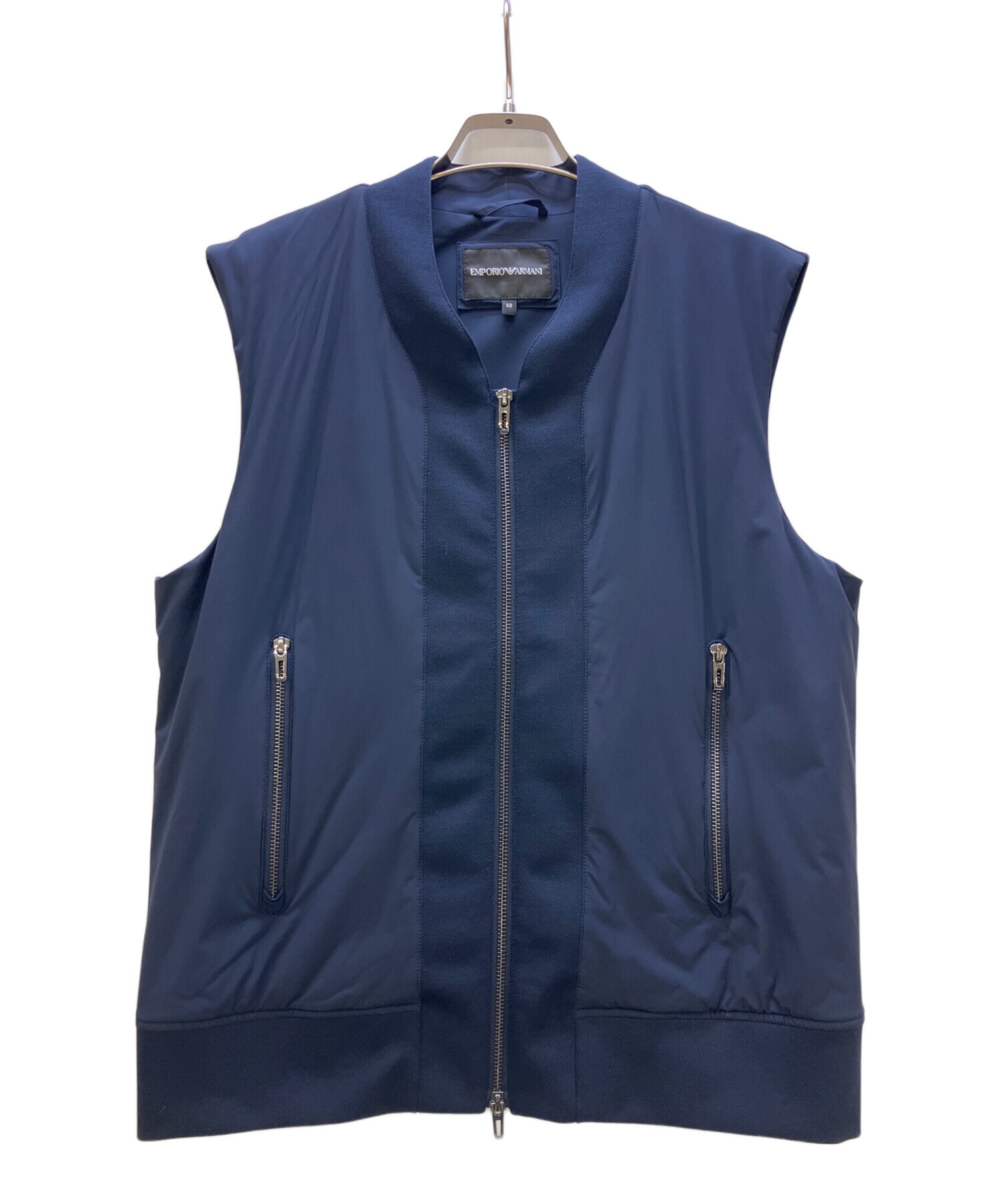 【極美品】エンポリオアルマーニ　ジレ　ベスト　レッド　サイズ50 イタリア製 極美品】エンポリオアルマーニジレベストレッドサイズ50 イタリア製