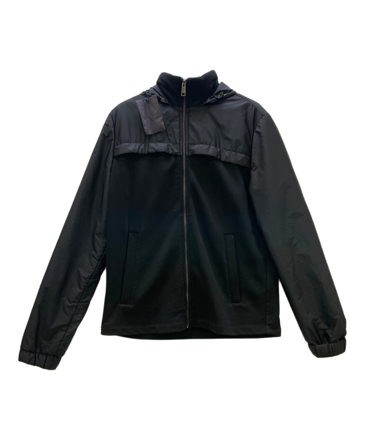 中古・古着通販】PRADA (プラダ) フーデッドジャケット ブラック 