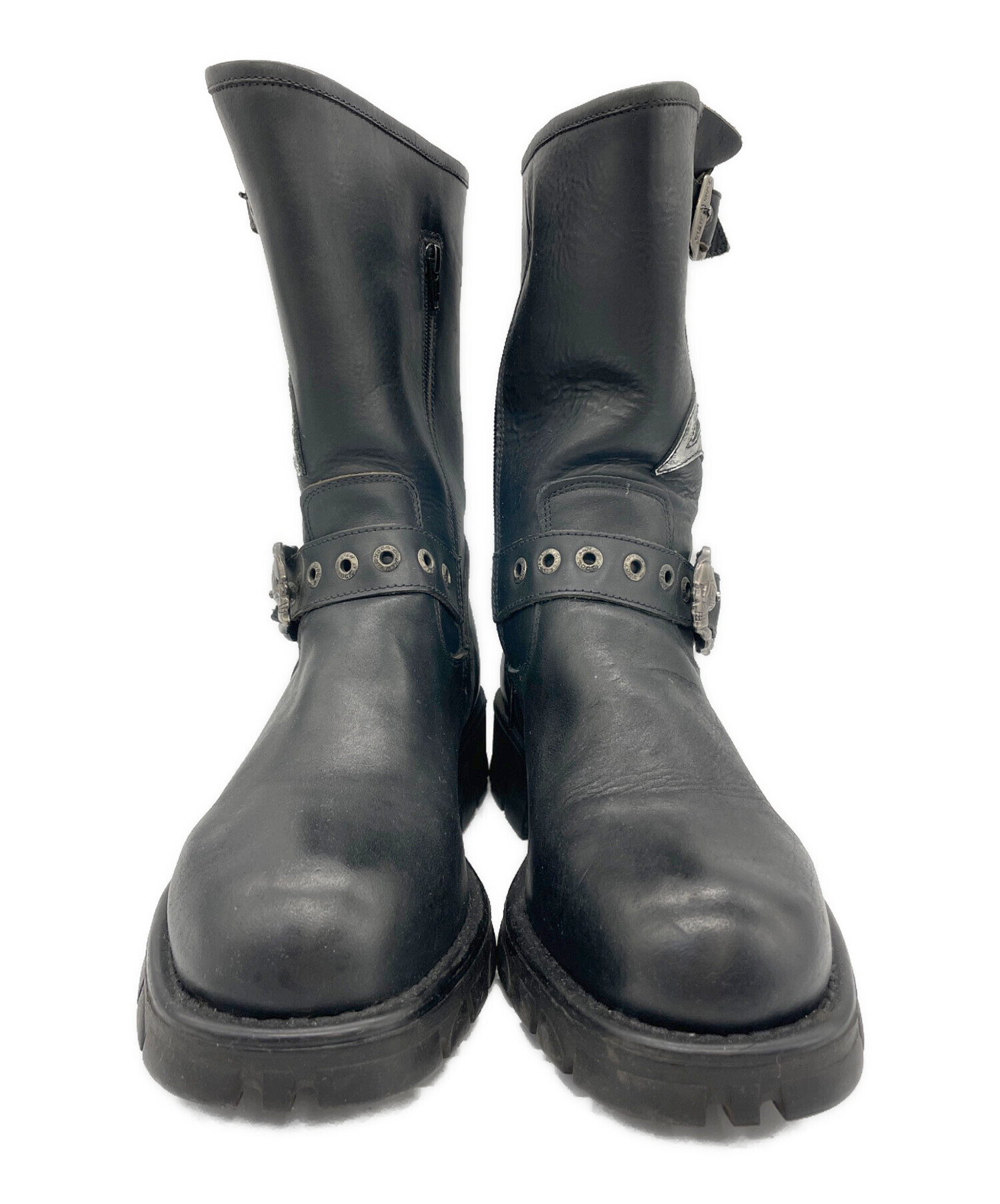 NEW ROCK エンジニアブーツ　バイカーブーツ　 EU42 26.5 希少 中古・古着通販】NEW ROCK (ニューロック) エンジニアブーツ ブラック