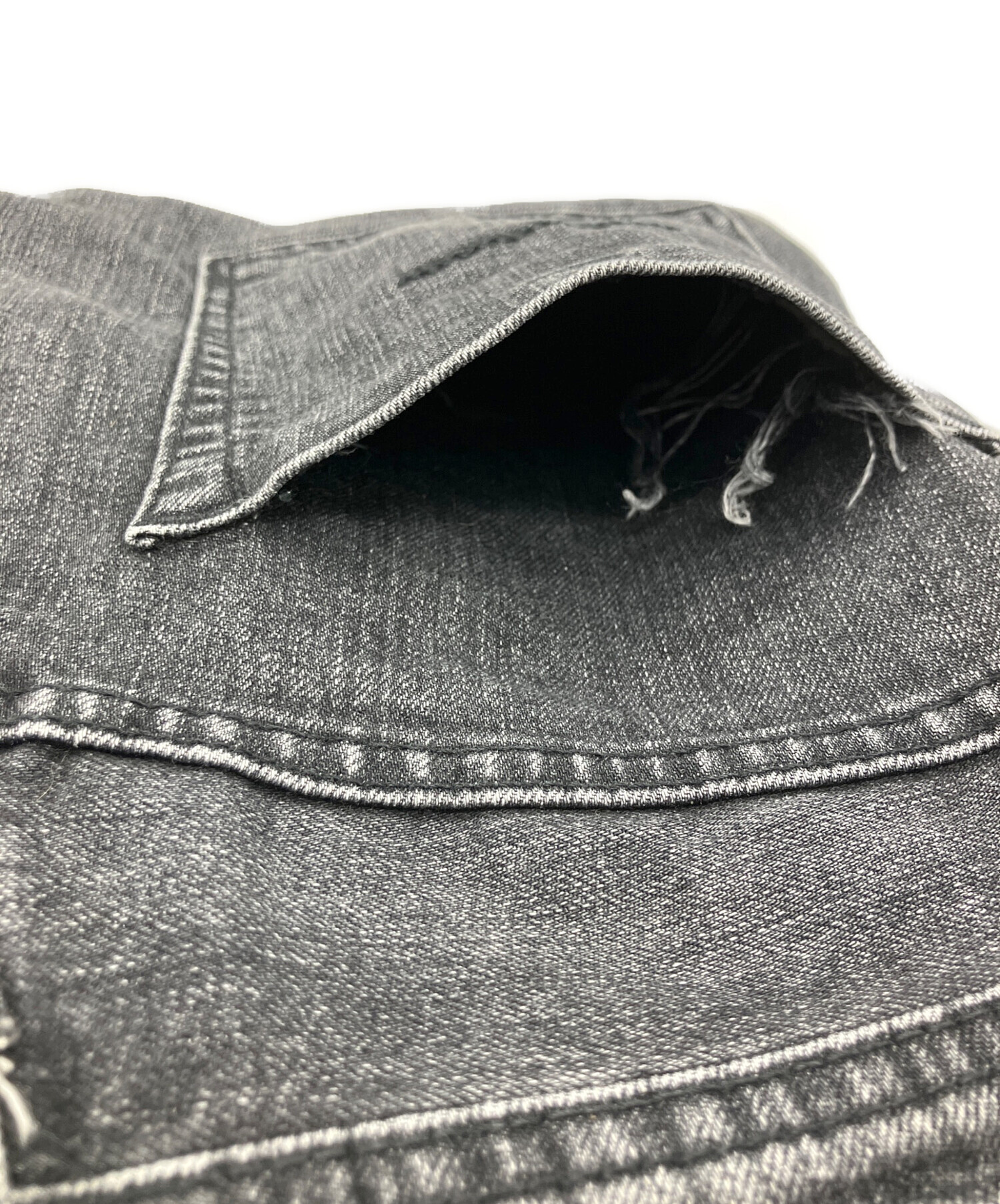 中古・古着通販】YANUK (ヤヌーク) ボーイズストレートLEA ブラック