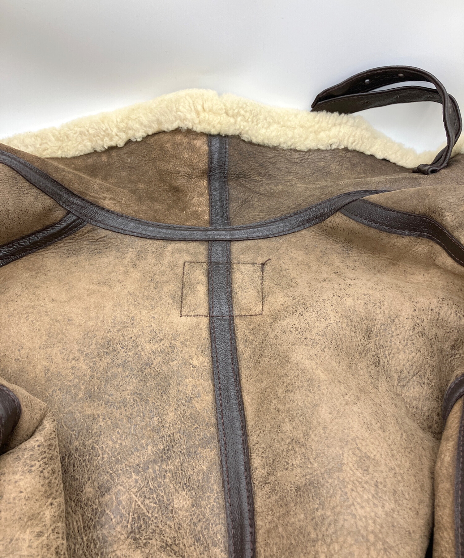 メンズ　ショット✨ ブラウン スエードボアジャケット40サイズ　古着ビンテージ 中古・古着通販】Schott (ショット) 90s スウェードボンバージャケット