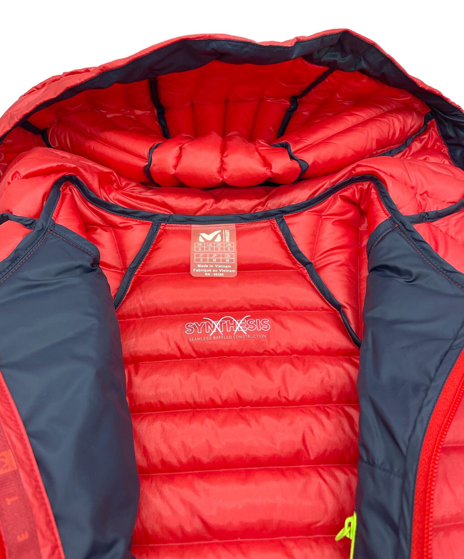 ◎未使用◎MILLET レッド ダウンジャケット 中古・古着通販】MILLET (ミレー) ダウンジャケット レッド サイズ:M