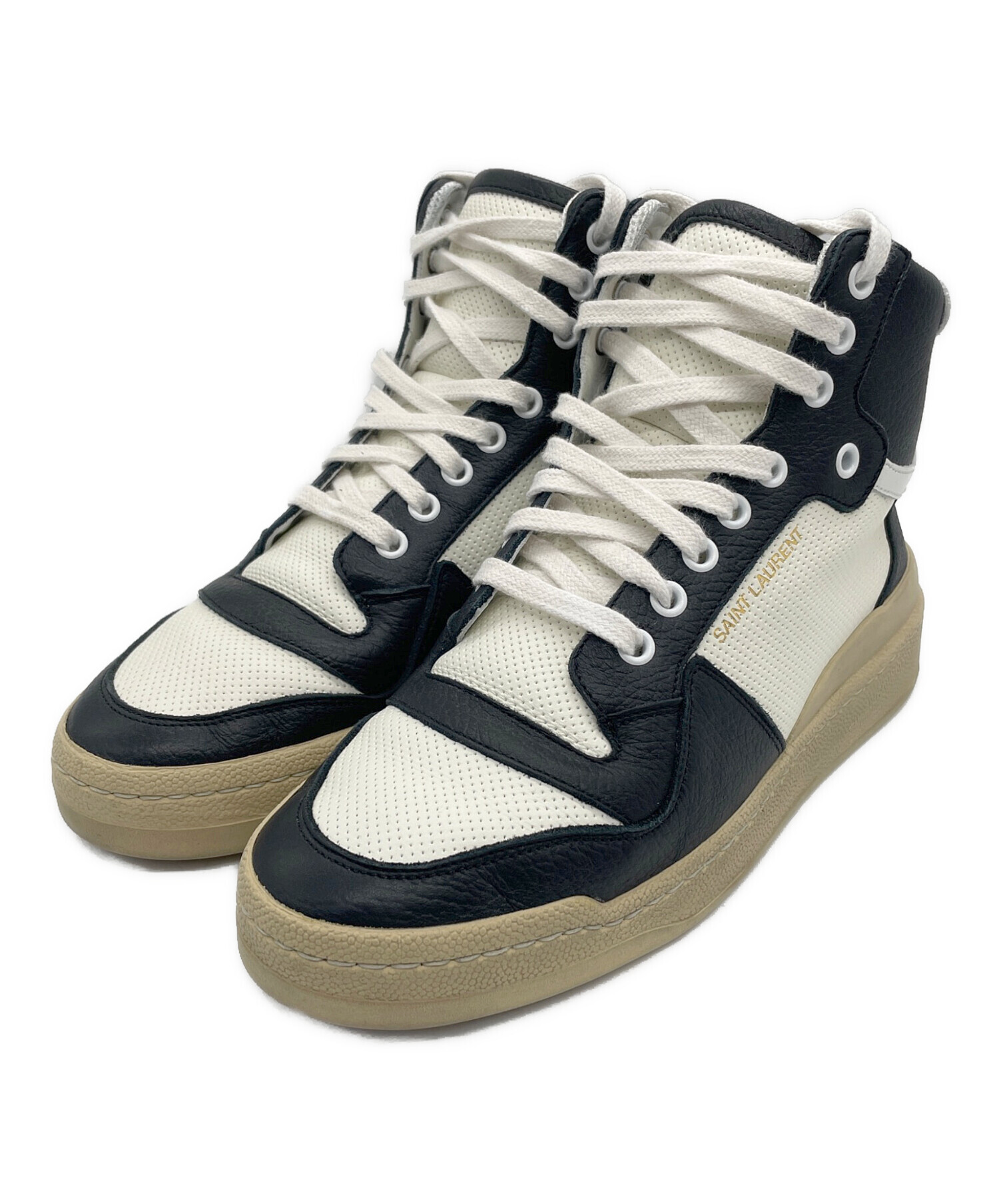 SAINT LAURENT ブラック ハイカットスニーカー 中古・古着通販】Saint Laurent Paris (サンローランパリ) ハイカット
