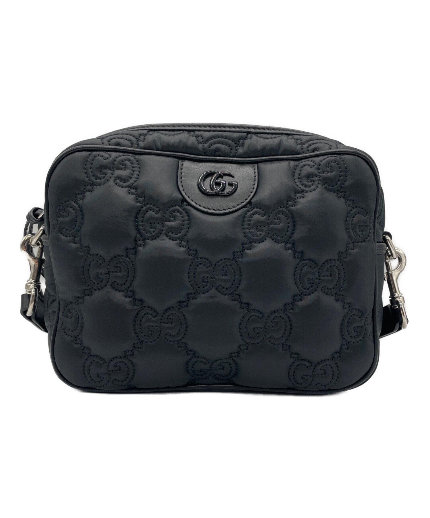 GUCCI ブラック ナイロン バッグ 中古・古着通販】GUCCI (グッチ) ナイロンショルダーバッグ ブラック
