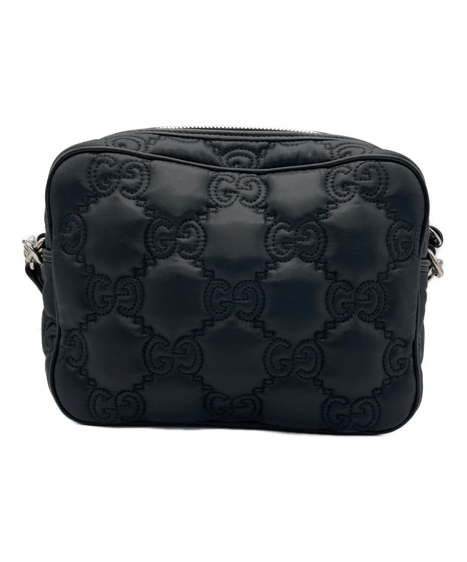 中古・古着通販】GUCCI (グッチ) ナイロンショルダーバッグ ブラック 中古・古着通販】GUCCI (グッチ) ナイロンショルダーバッグ ブラック
