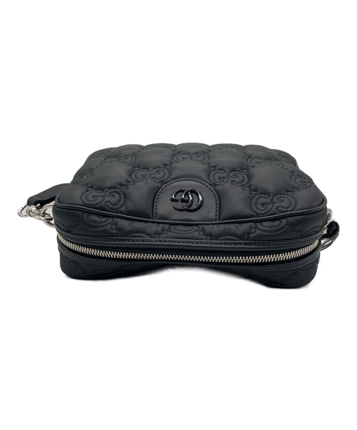 中古・古着通販】GUCCI (グッチ) ナイロンショルダーバッグ ブラック