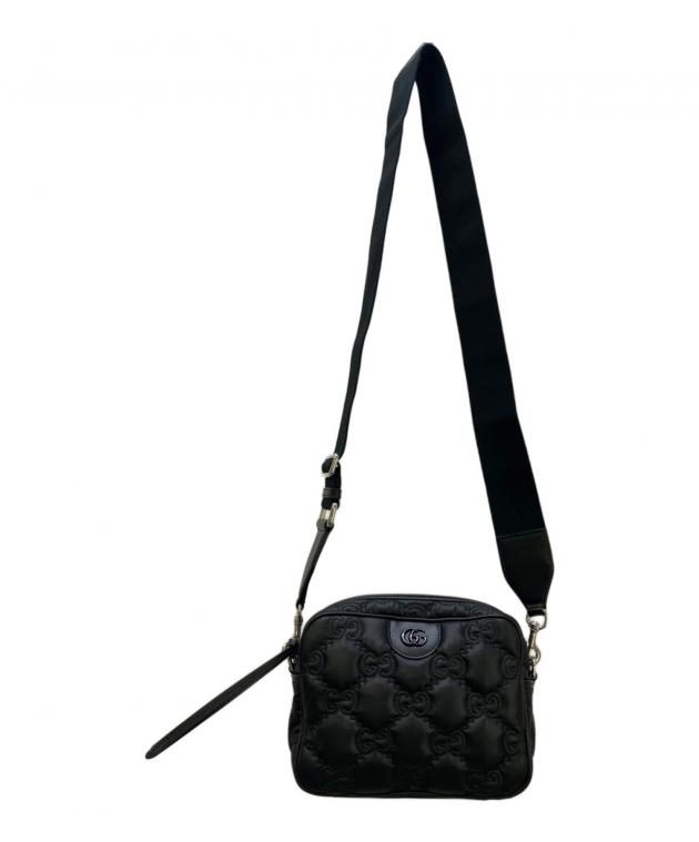 GUCCI ブラック ナイロン ショルダーバッグ 中古・古着通販】GUCCI (グッチ) ナイロンショルダーバッグ ブラック