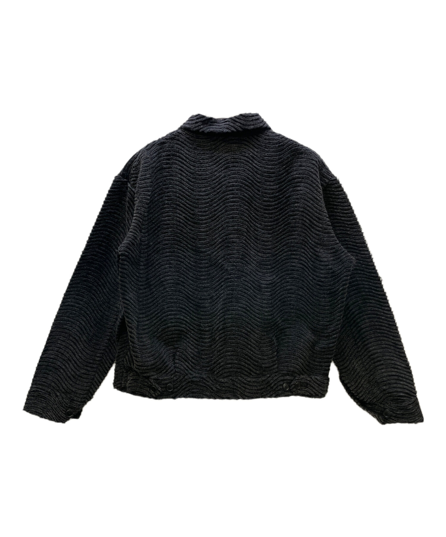 中古・古着通販】KAMIYA (カミヤ) WAVE DENIM JACKET ブラック サイズ 