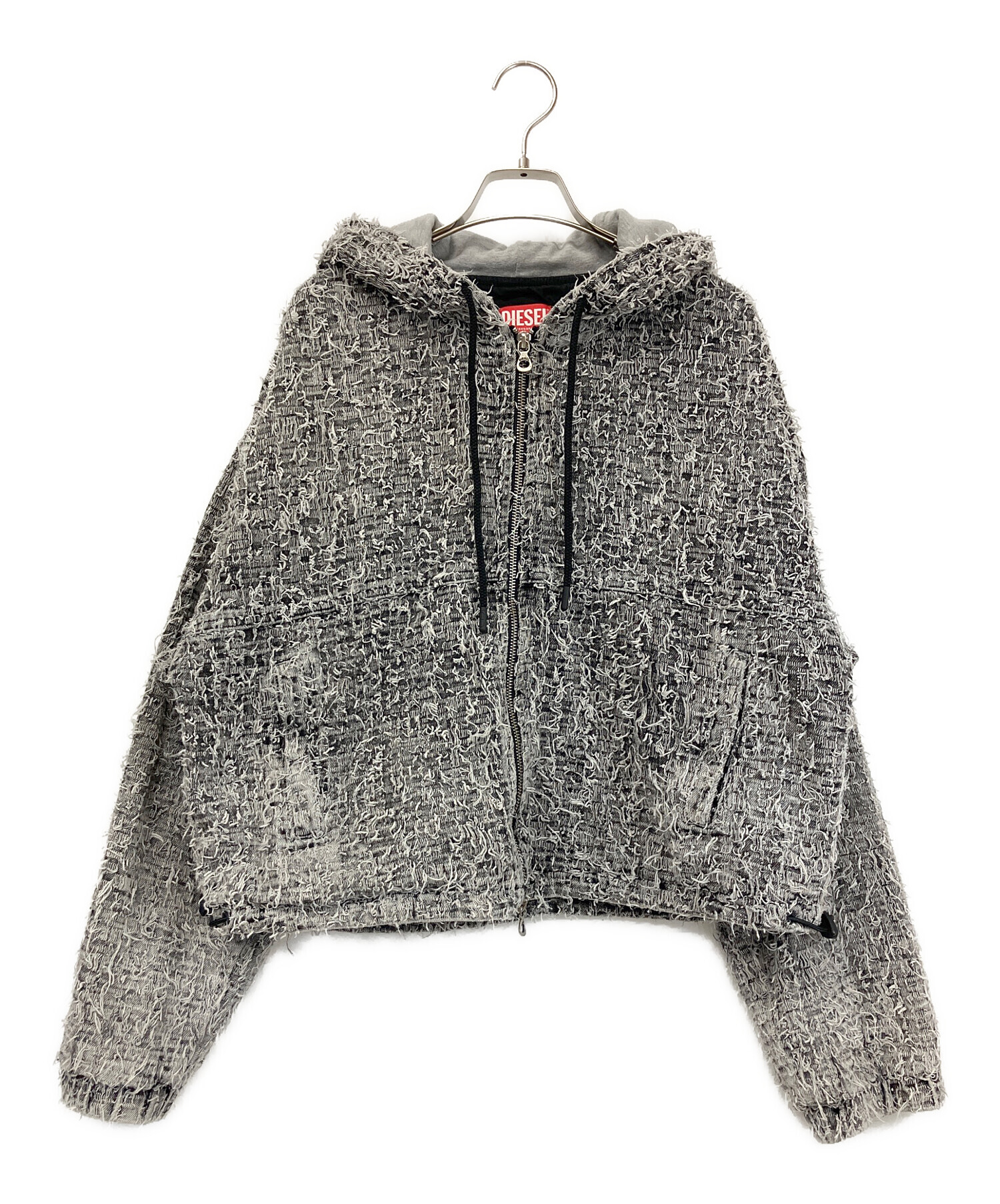中古・古着通販】DIESEL (ディーゼル) フリンジジャケット グレー