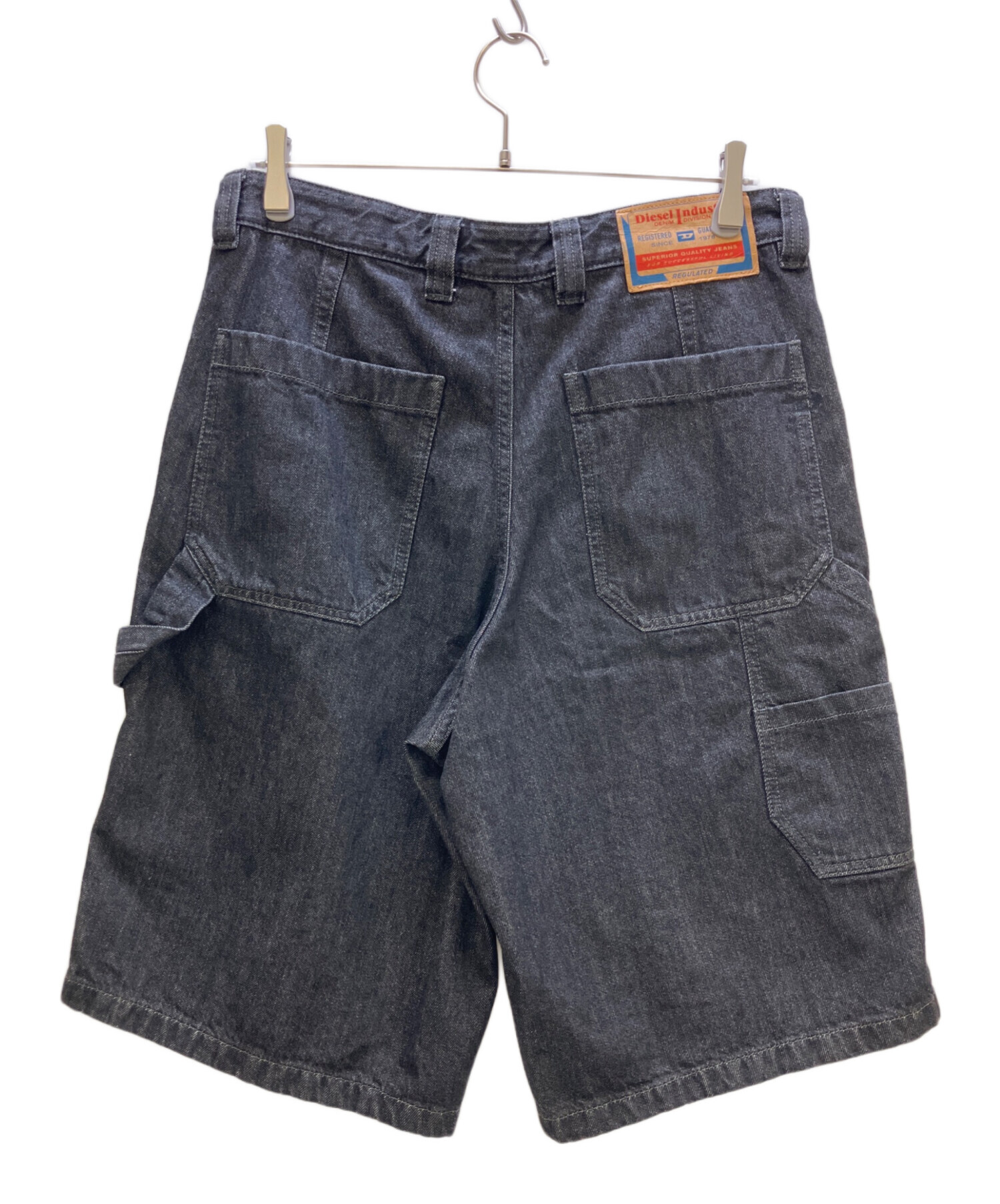 中古・古着通販】DIESEL (ディーゼル) デニムハーフパンツ ブラック