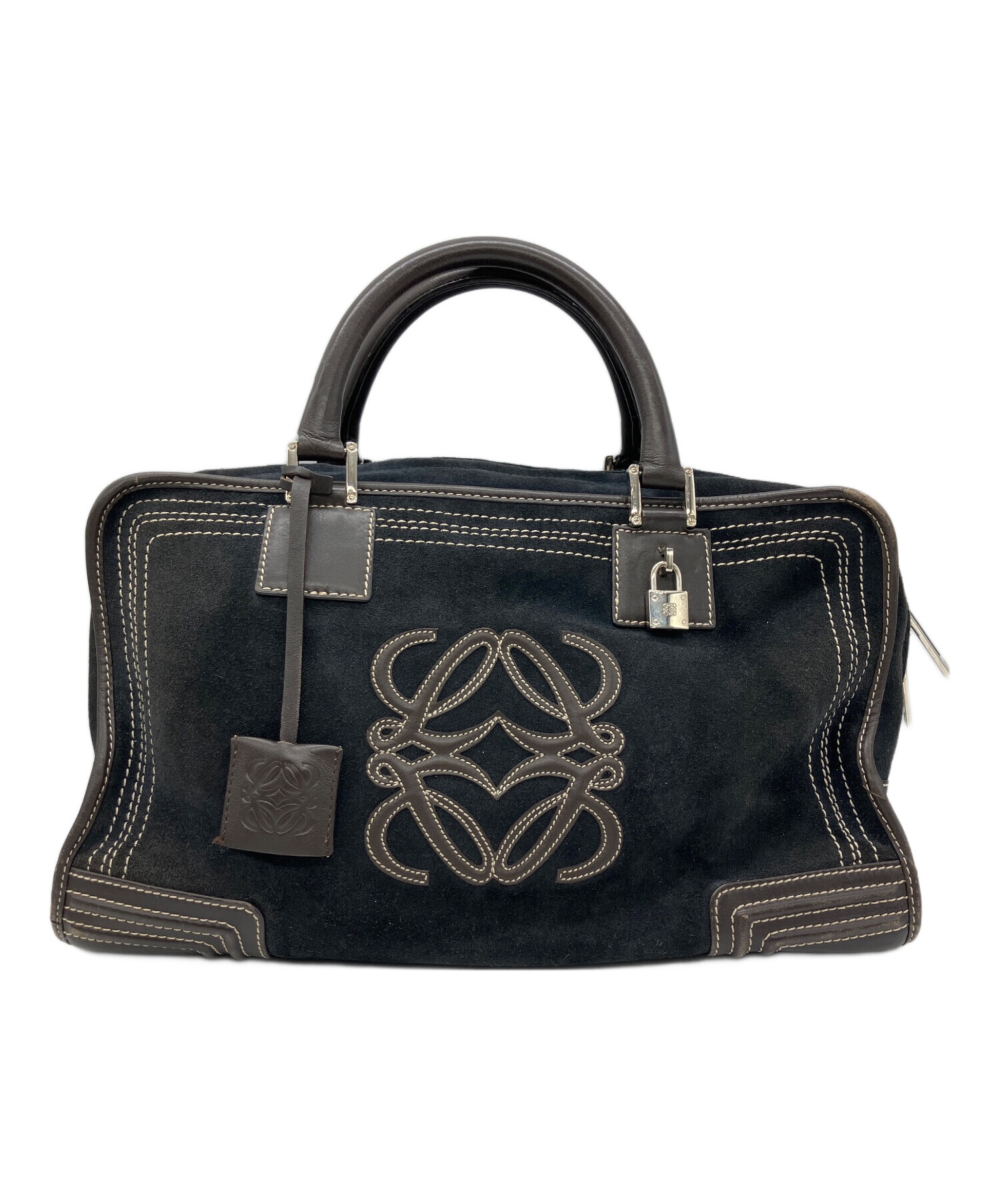 中古・古着通販】LOEWE (ロエベ) ハンドバッグ アマソナ36 ブラック