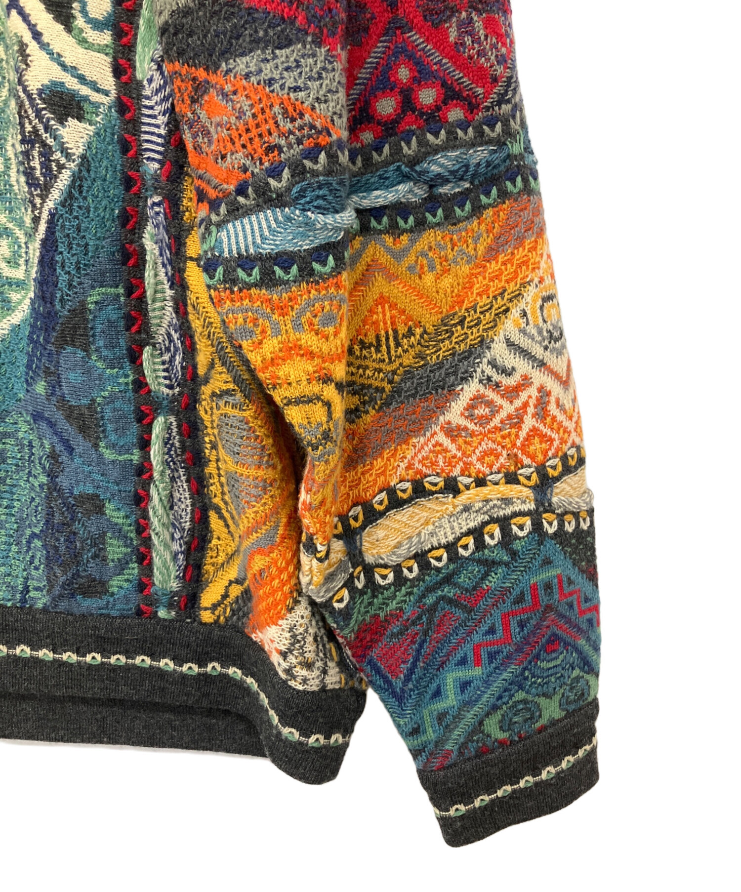 中古・古着通販】Coogi (クージー) 厚手ニット マルチカラー サイズ:M