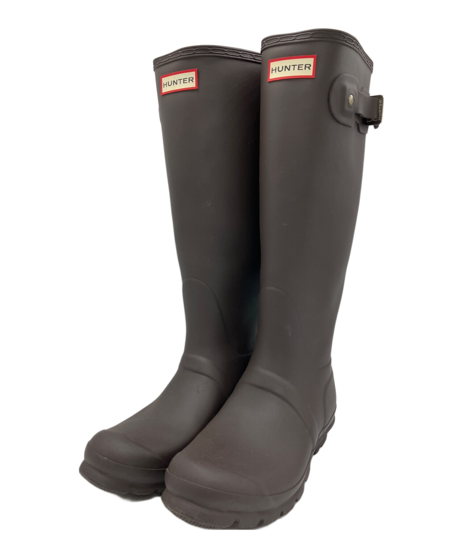 中古・古着通販】HUNTER (ハンター) ロングレインブーツ ブラウン