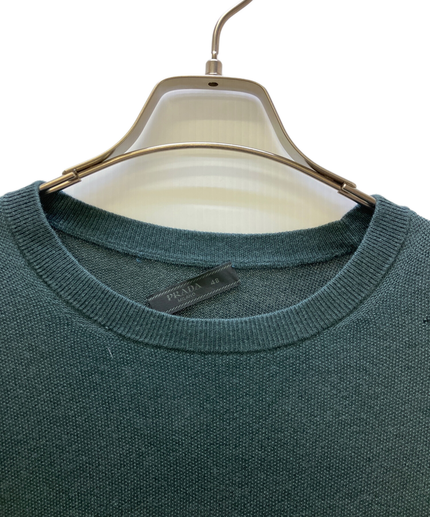 中古・古着通販】PRADA (プラダ) 薄手ニット グリーン サイズ:48
