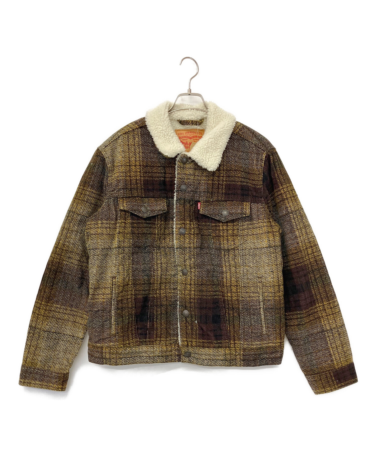 【used】Levi’s ゼブラ柄 ビックE コーデュロイトラッカー 中古・古着通販】LEVI'S (リーバイス) コーデュロイ チェック シェルパ