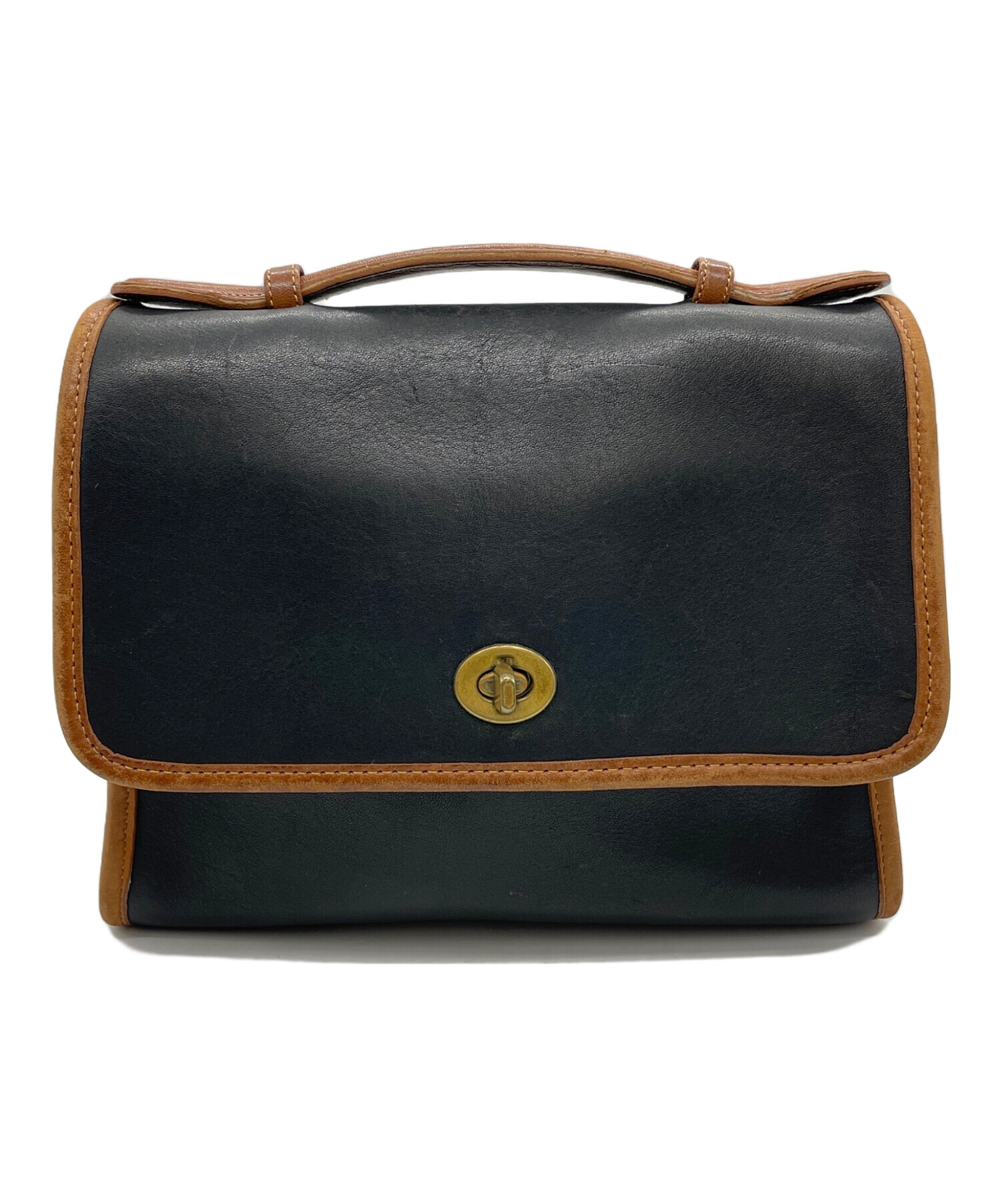 中古・古着通販】COACH (コーチ) ショルダーバッグ ブラウン×ブラック 