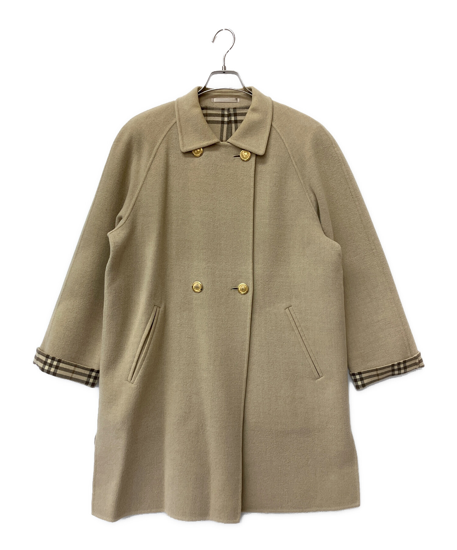 Burberryバーバリーベージュ ダブルブレスト ピーコート 中古・古着通販】Burberry's (バーバリー) Pコート ベージュ サイズ:40