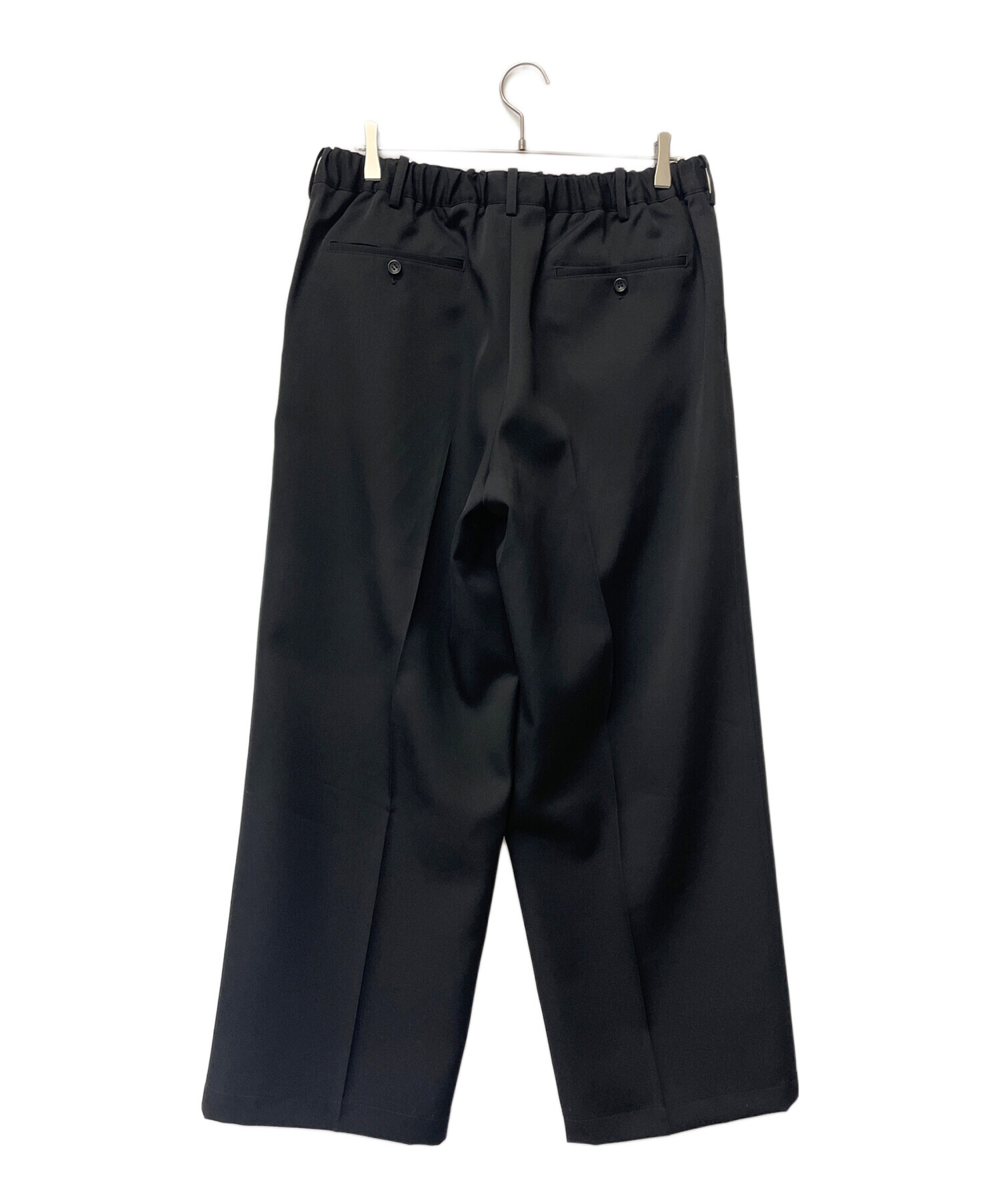 Graphpaper ブラック スラックス サイズ2 中古・古着通販】Graphpaper (グラフペーパー) ワイドスラックス