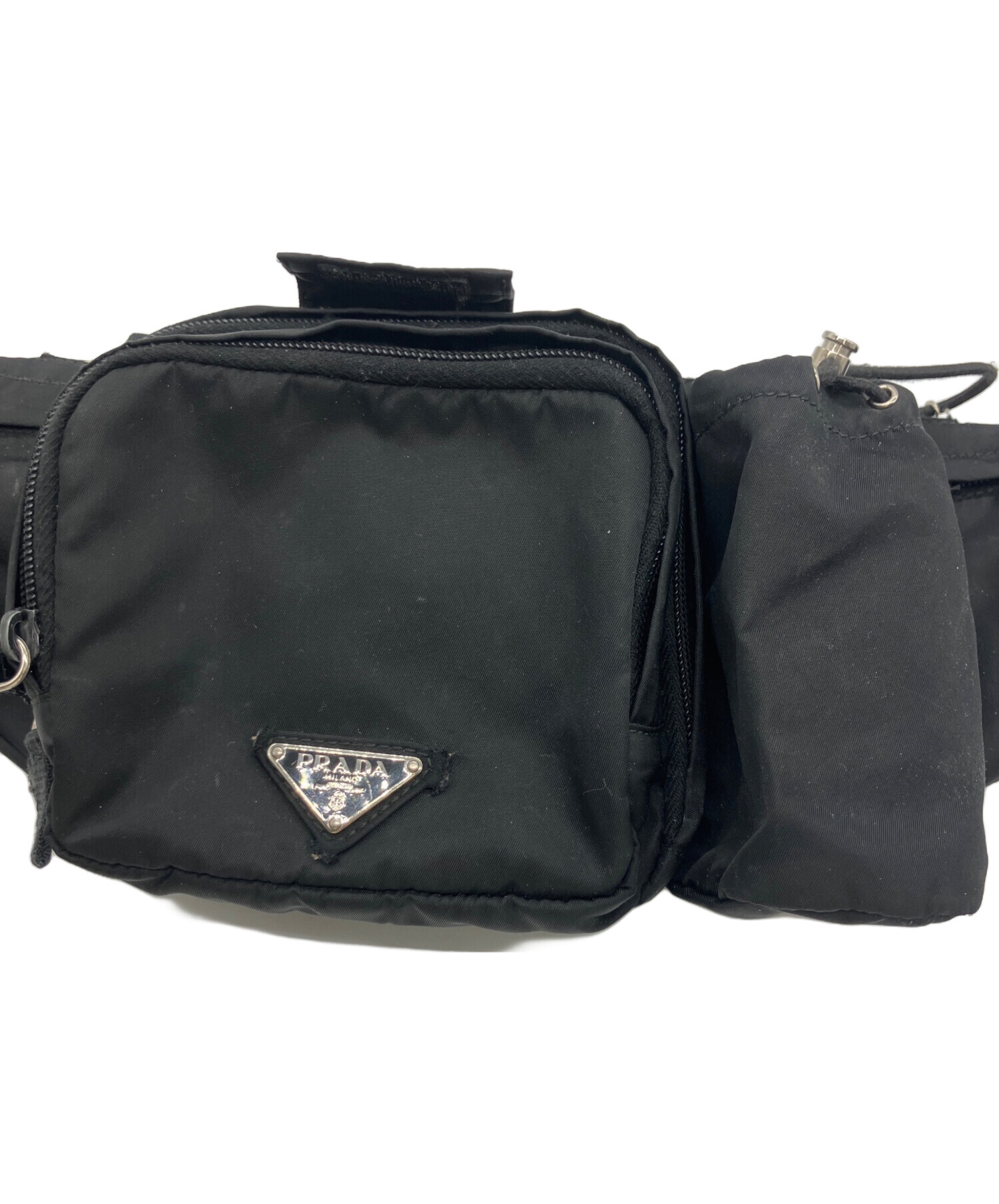 中古・古着通販】PRADA (プラダ) ウエストポーチ ブラック｜ブランド