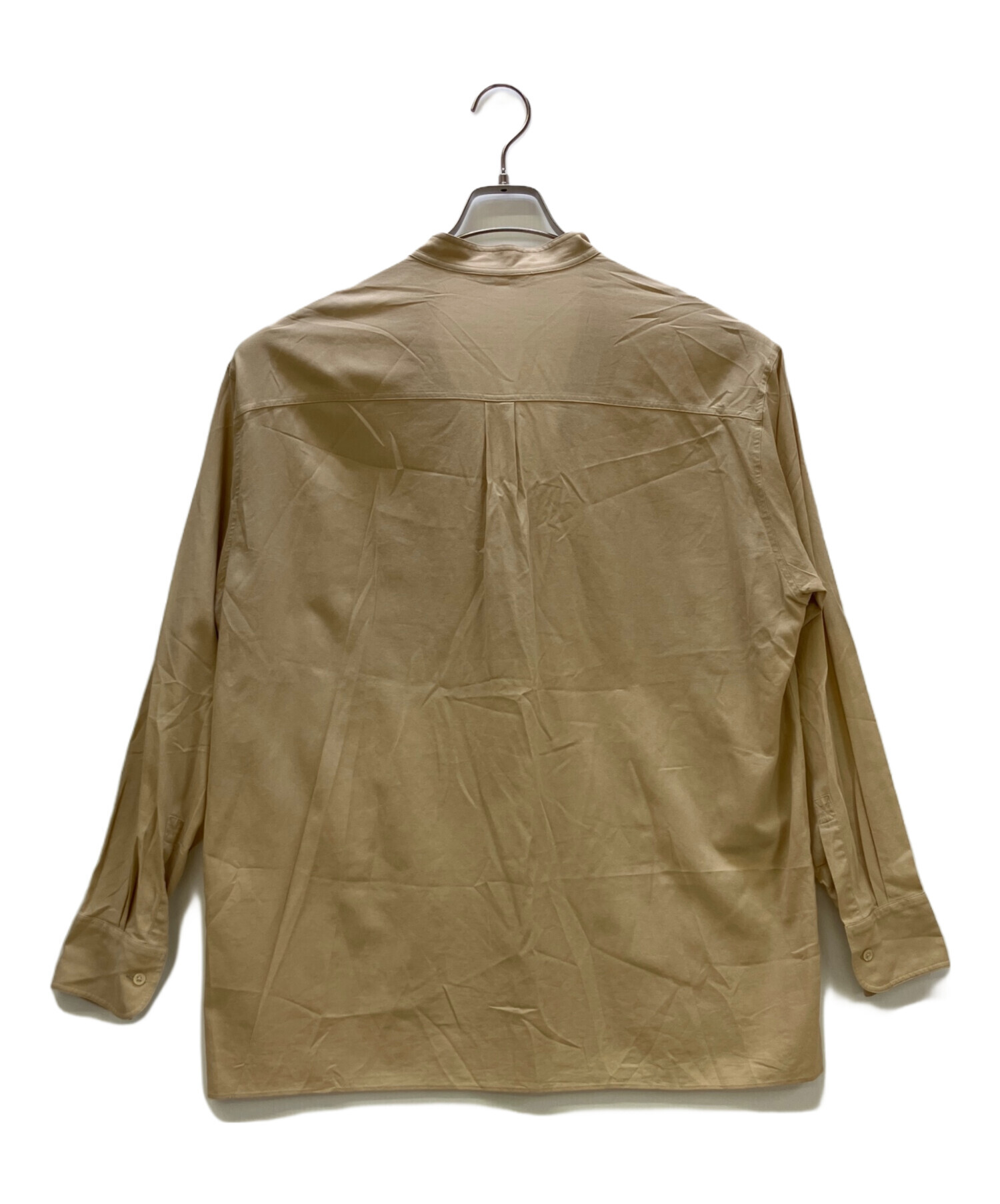 【美品】AURALEEオーラリー ベージュ　長袖シャツ　サイズ3 中古・古着通販】AURALEE (オーラリー) 長袖ブラウス ベージュ サイズ