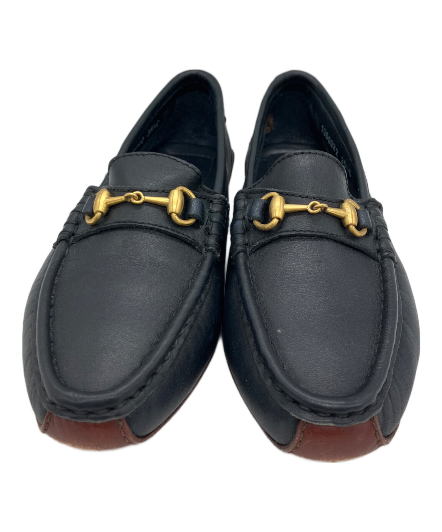 中古・古着通販】GUCCI (グッチ) ローファー ネイビー サイズ:35 1/2 C 