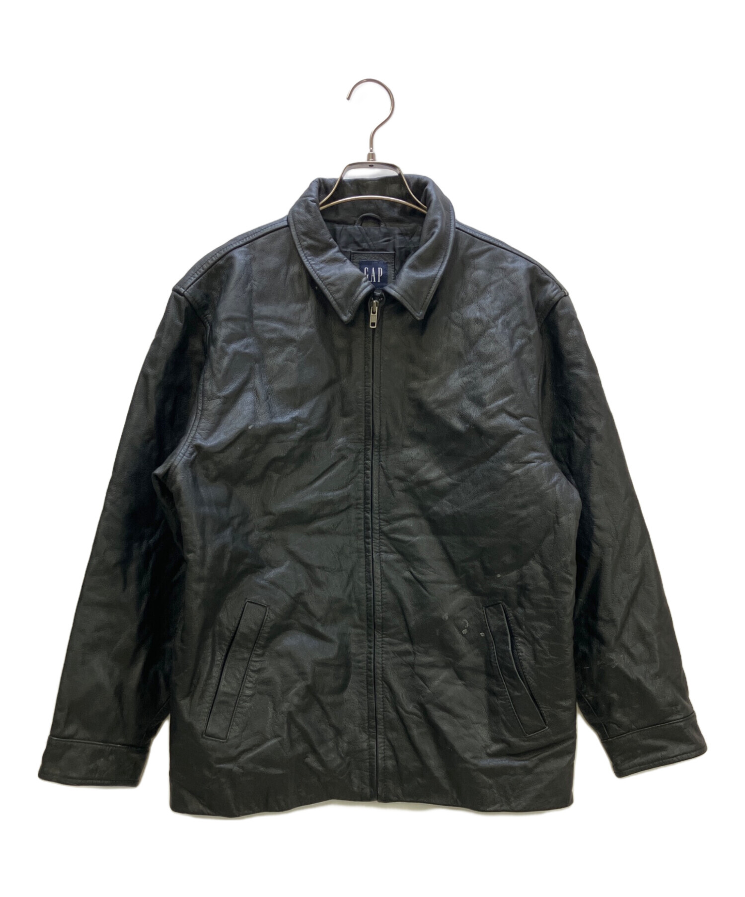 中古・古着通販】GAP (ギャップ) レザージャケット OLD GAP ブラック