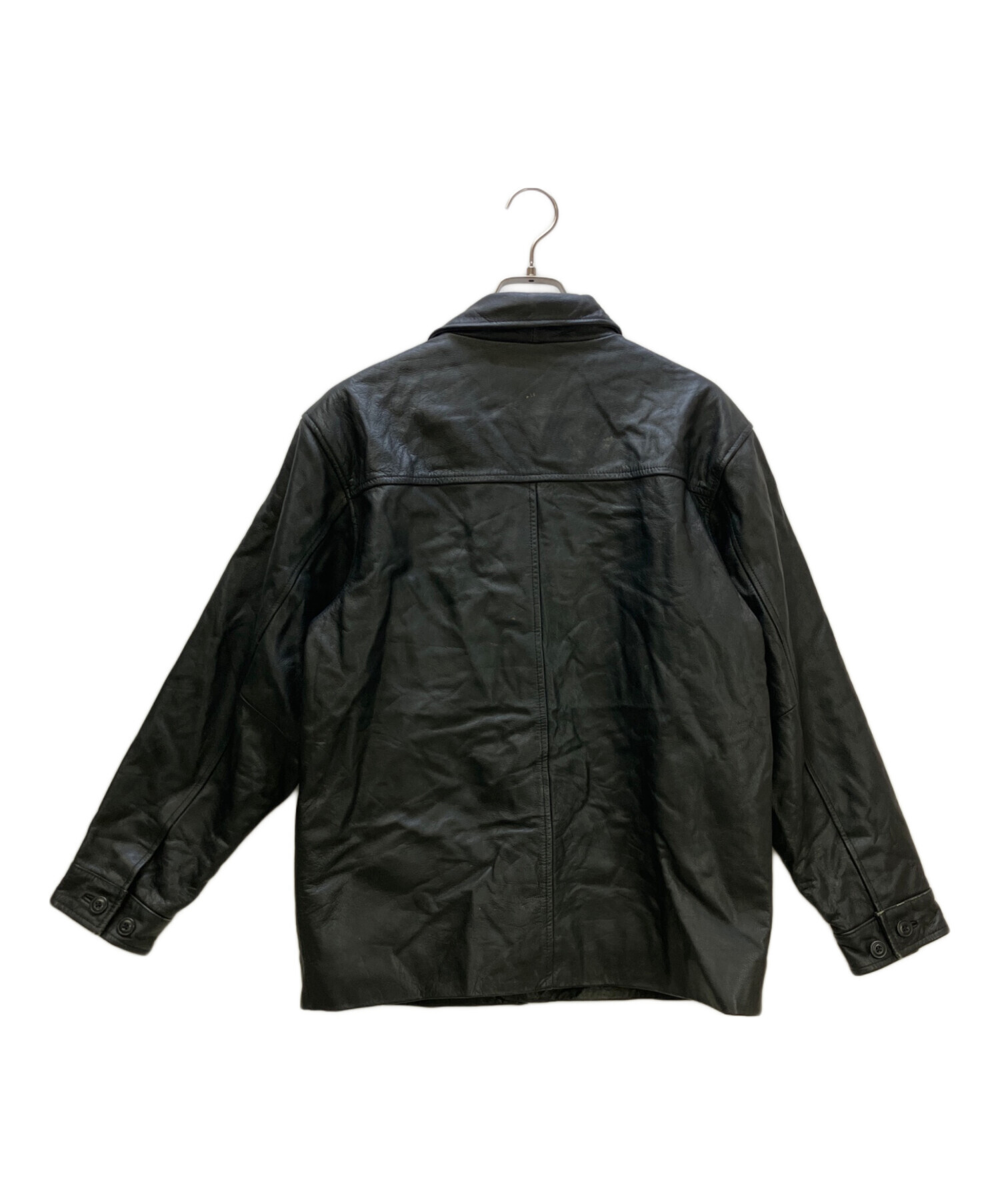 中古・古着通販】GAP (ギャップ) レザージャケット OLD GAP ブラック