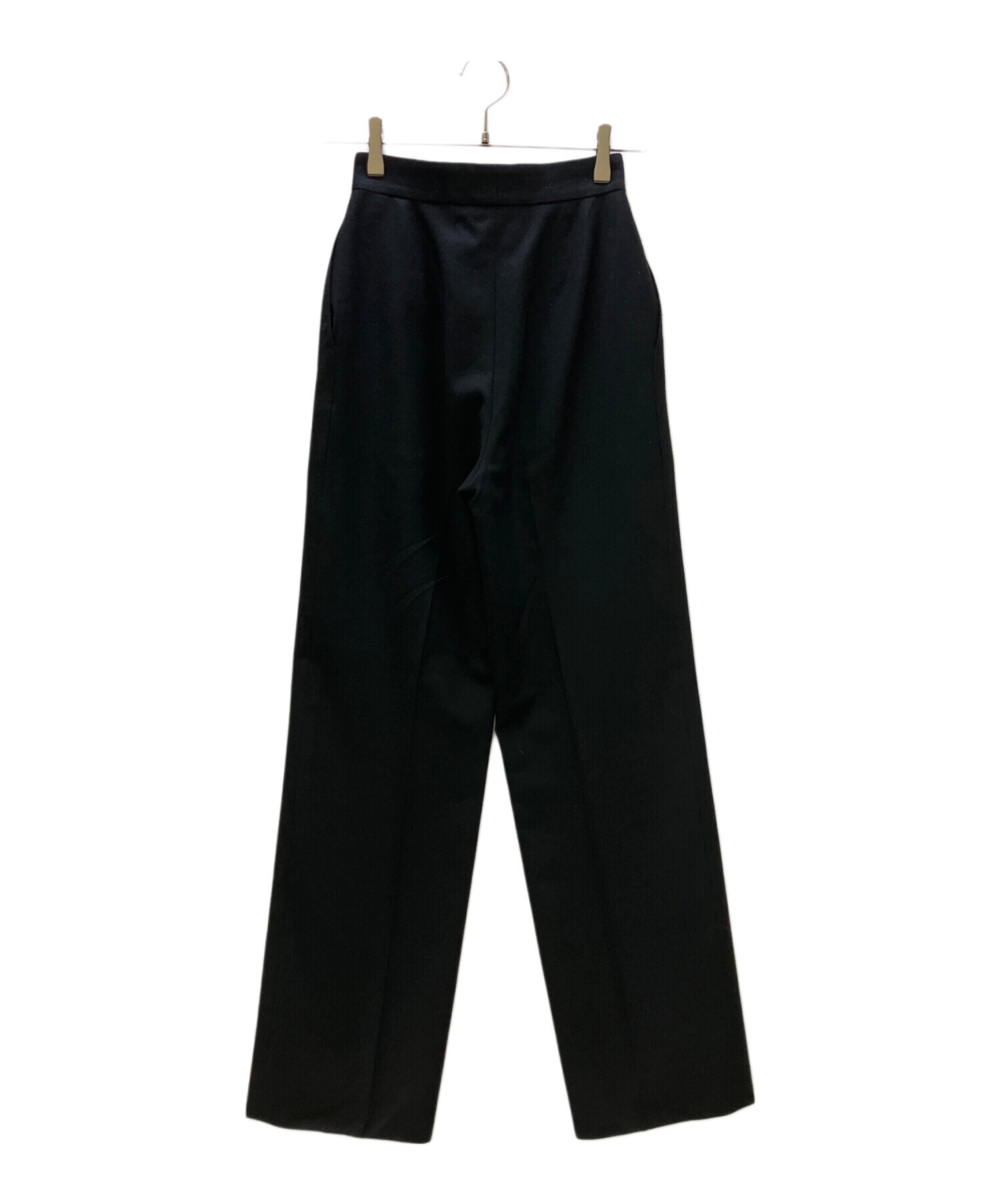 中古・古着通販】CHANEL (シャネル) タックパンツ ブラック 中古・古着通販】CHANEL (シャネル) タックパンツ ブラック