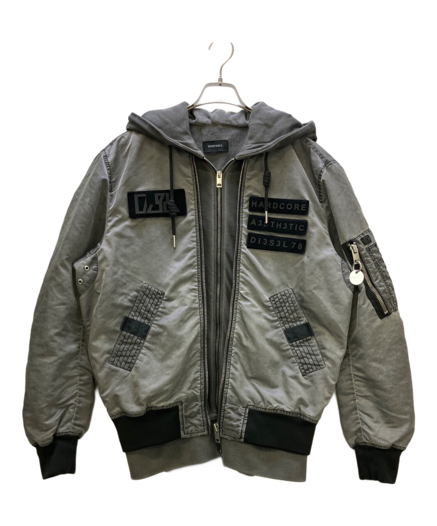 中古・古着通販】DIESEL (ディーゼル) レイヤード ボンバージャケット