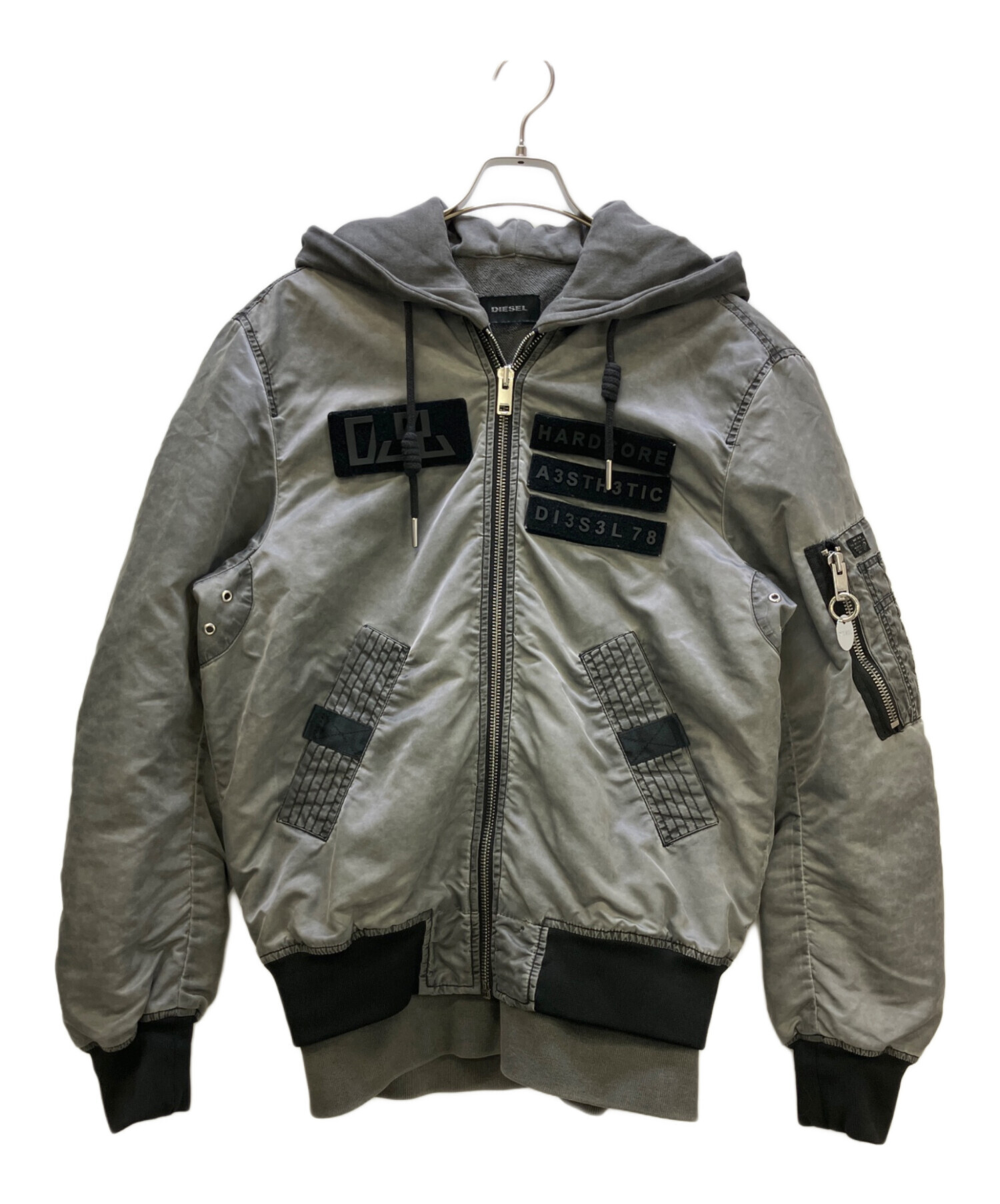 中古・古着通販】DIESEL (ディーゼル) レイヤード ボンバージャケット