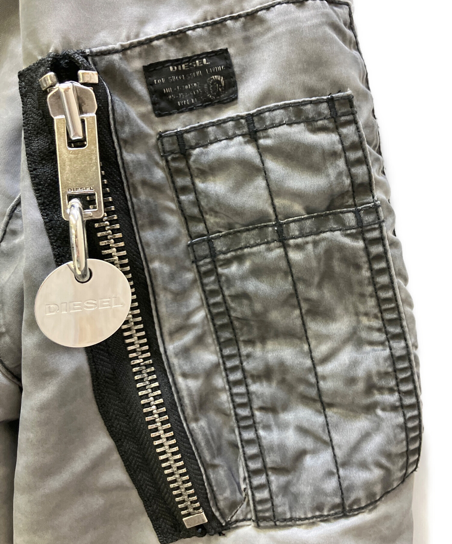 中古・古着通販】DIESEL (ディーゼル) レイヤード ボンバージャケット