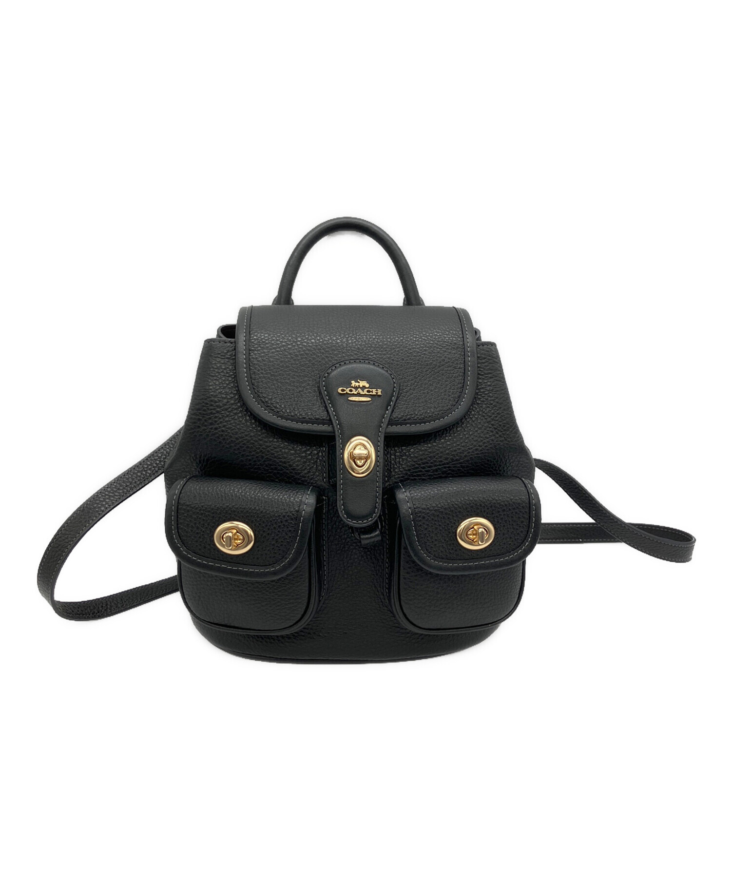 新品未使用　Coach リュック　ブラック 中古・古着通販】COACH (コーチ) リュック ハドリー ブラック