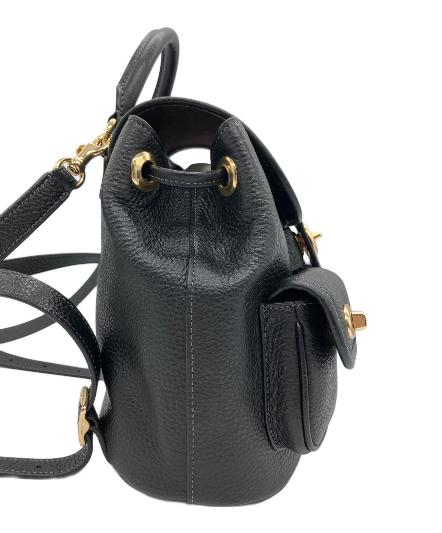 中古・古着通販】COACH (コーチ) リュック ハドリー ブラック