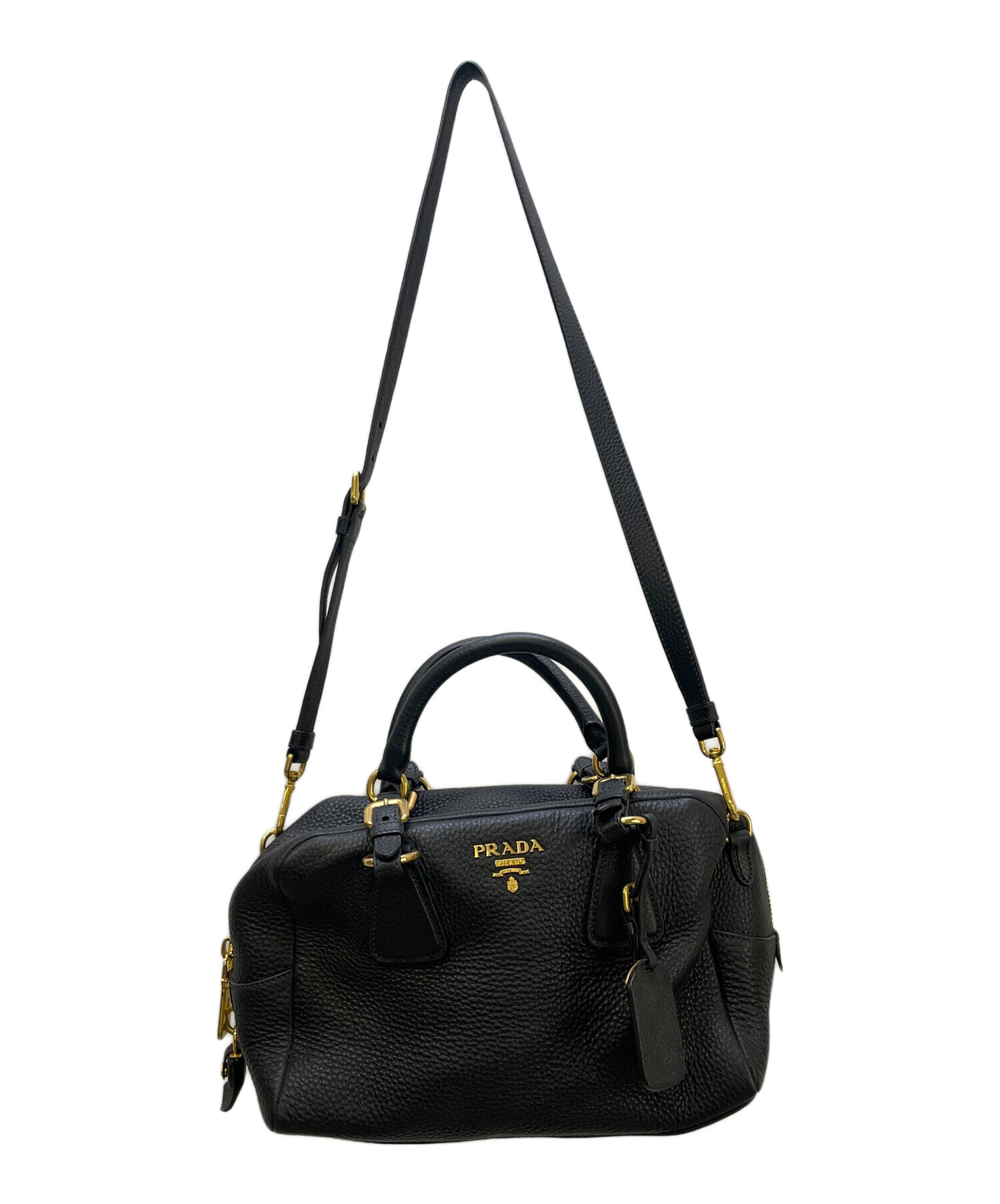 PRADA 2WAYボストンバッグ 中古・古着通販】PRADA (プラダ) 2WAYボストンバッグ ブラック