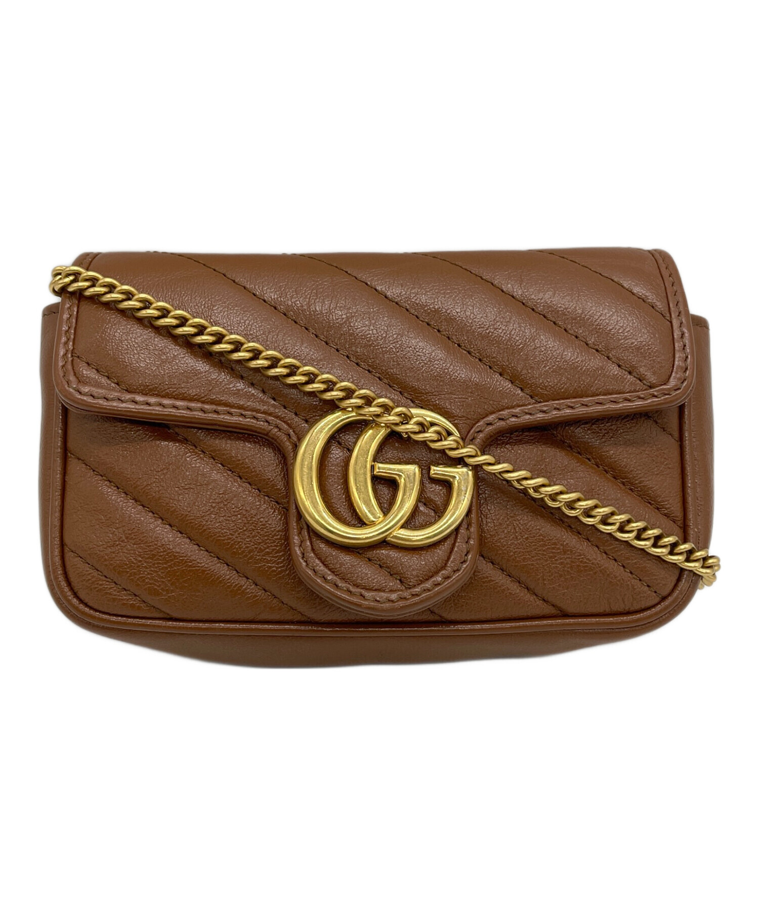 中古・古着通販】GUCCI (グッチ) ショルダーバッグ ブラウン｜ブランド 