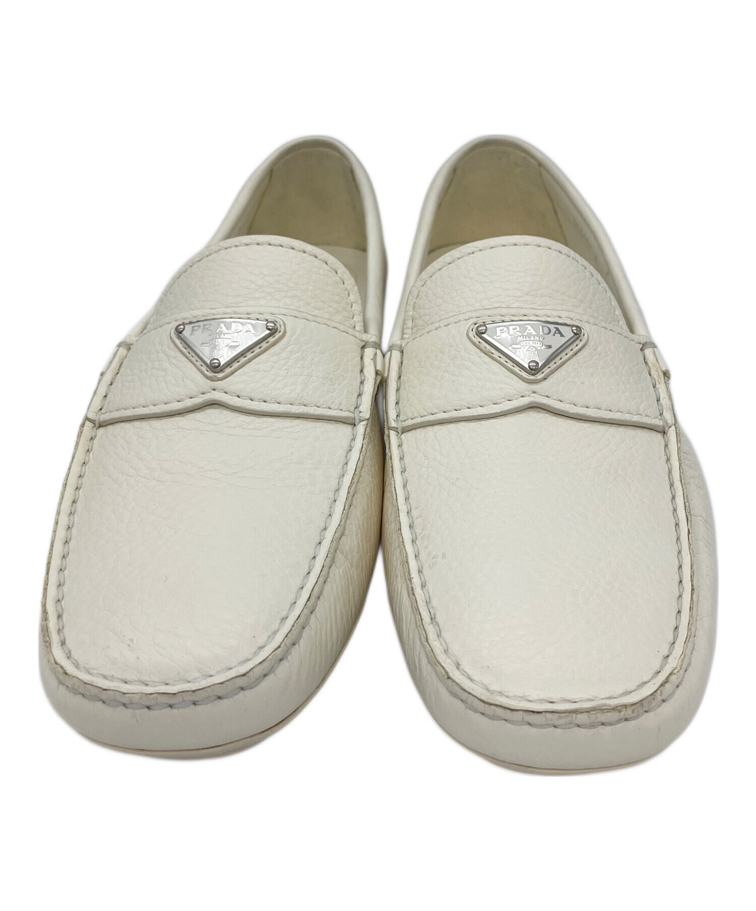 中古・古着通販】PRADA (プラダ) ドライビングシューズ ホワイト 