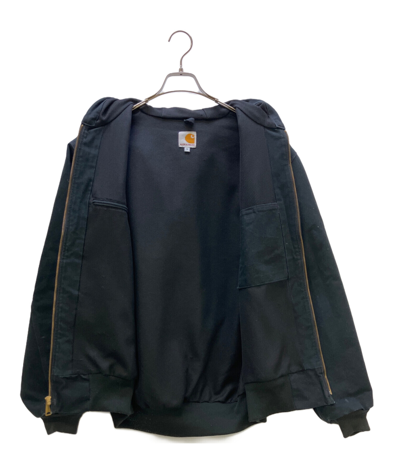 Carhartt 2022春カーハート ダックチョアジャケット M 黒 ブラック 中古・古着通販】CarHartt (カーハート) ダックアクティブジャケット