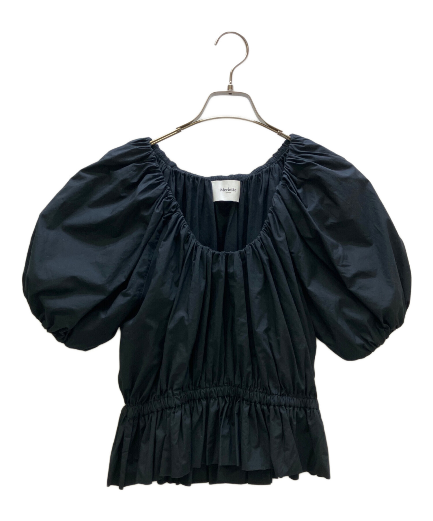 中古・古着通販】merlette (マーレット) 半袖ブラウス 25SS Scoop Neck