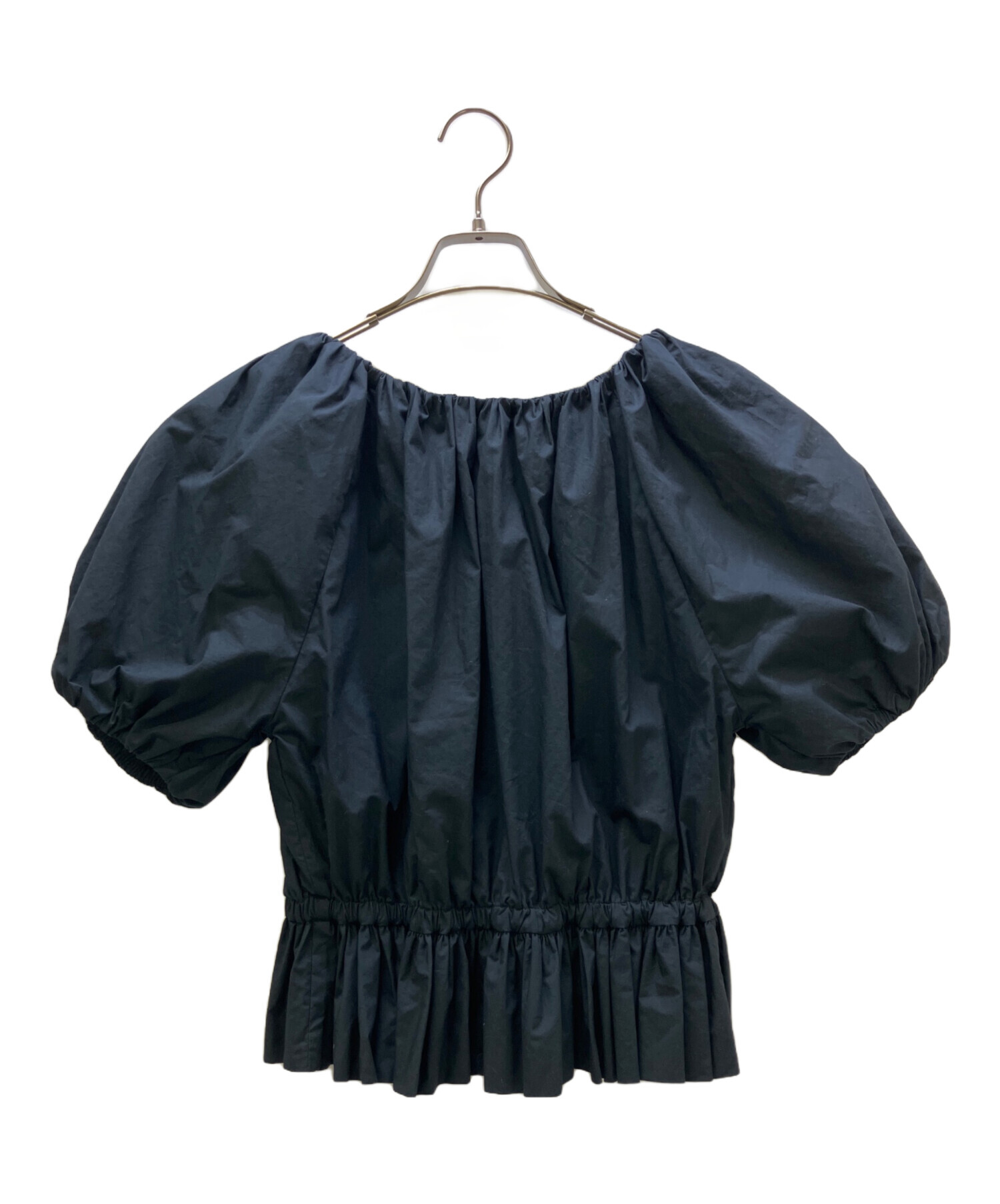 Merlette マーレット ブラウス XS 紺 【古着】【中古】【送料無料】 中古・古着通販】merlette (マーレット) 半袖ブラウス 25SS Scoop Neck