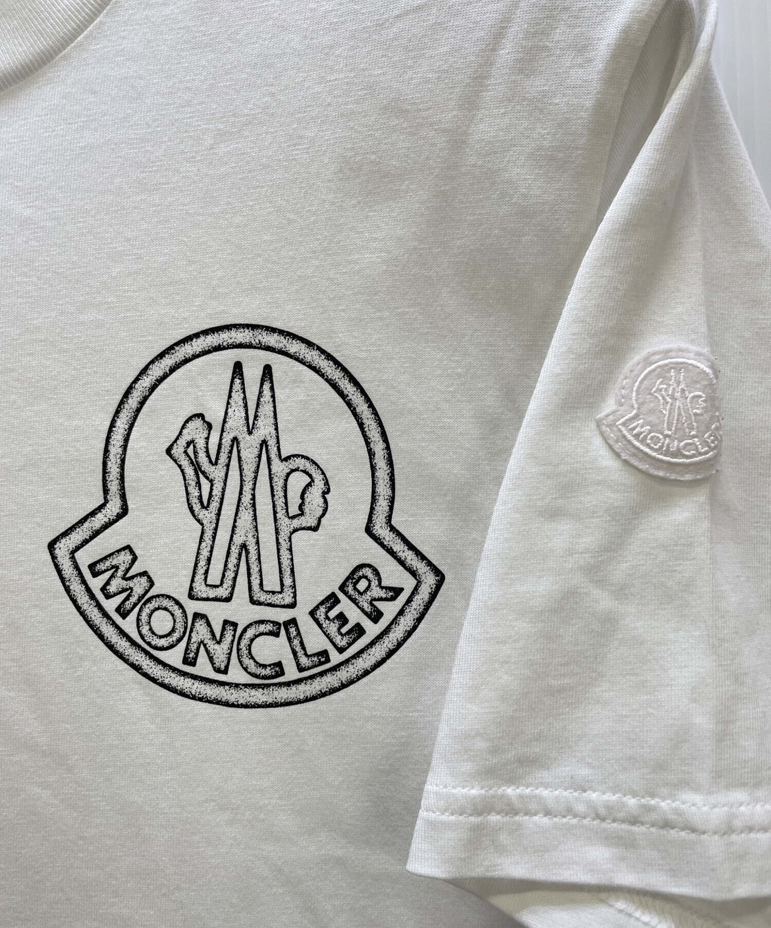 中古・古着通販】MONCLER (モンクレール) 半袖カットソー ホワイト 