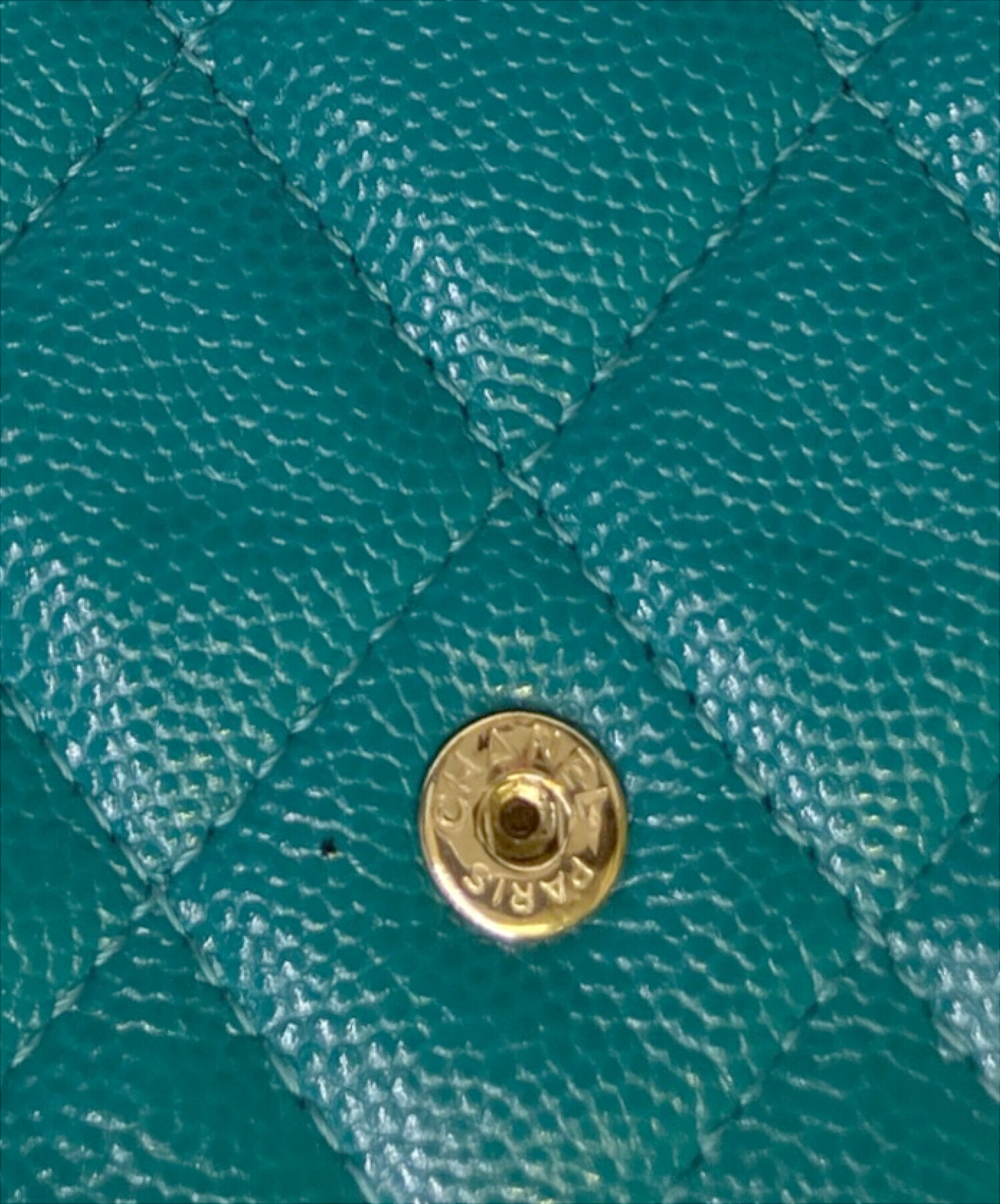 中古・古着通販】CHANEL (シャネル) 3つ折り財布 マトラッセ グリーン