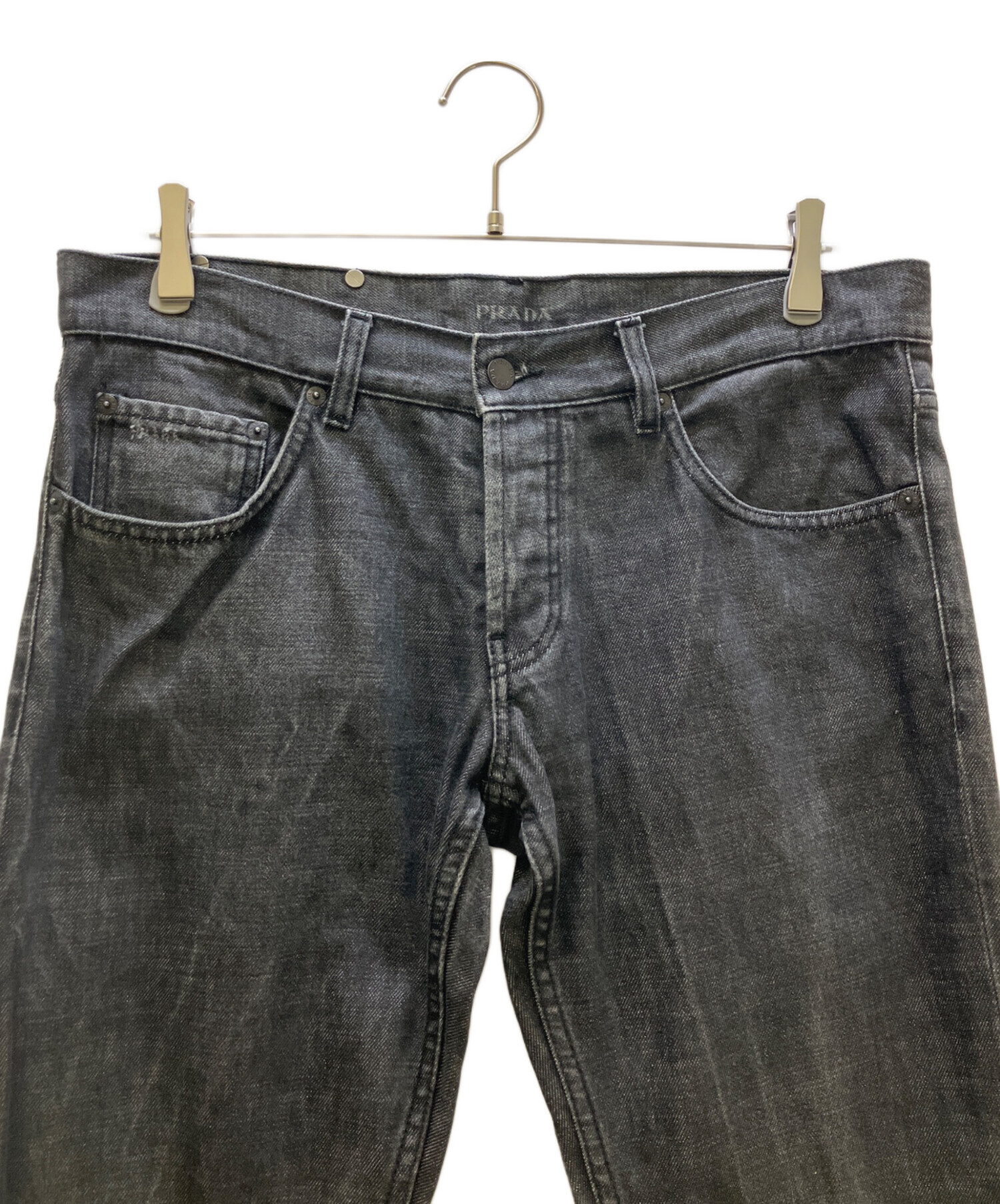 中古・古着通販】PRADA (プラダ) デニムパンツ ブラック サイズ:W32