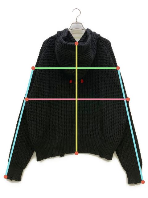 中古・古着通販】CVTVLIST (カタリスト) ニットパーカー ブラック