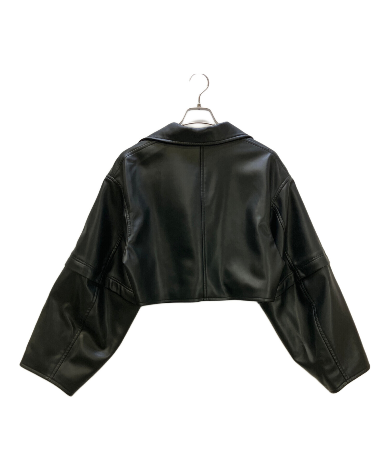 中古・古着通販】AMERI (アメリ) 2WAY FAKE LEATHER SHORT JACKET