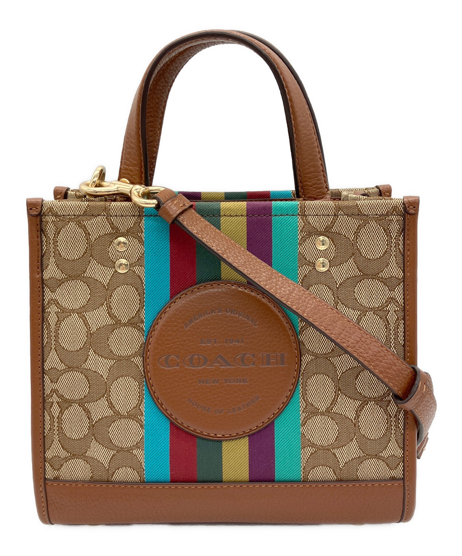 COACH ブラウン ハンドバッグ 保存袋付きEST1941-引渡し 整備・調整済