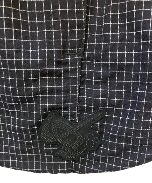 ナイロンジャケット ブラック・ホワイトチェック 中古・古着通販】NIKE (ナイキ) OFFWHITE (オフホワイト) ナイロン